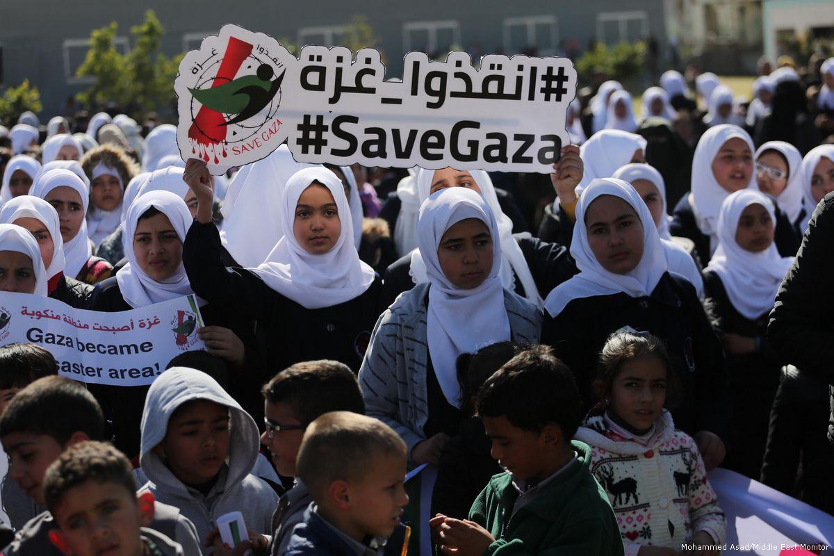 Palestinian children call for rescuing Gaza from humanitarian crisis