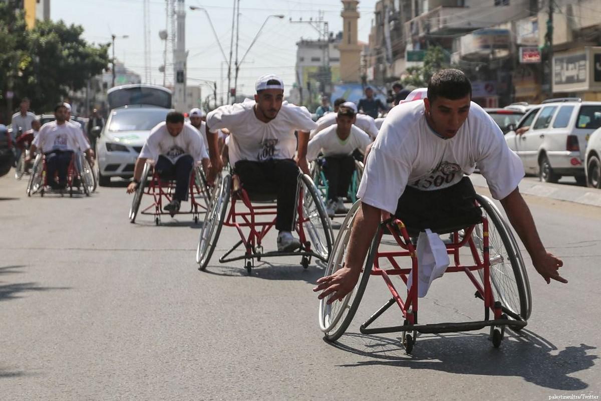 Gaza hosts wheelchair race in solidarity with Palestinian prisoners