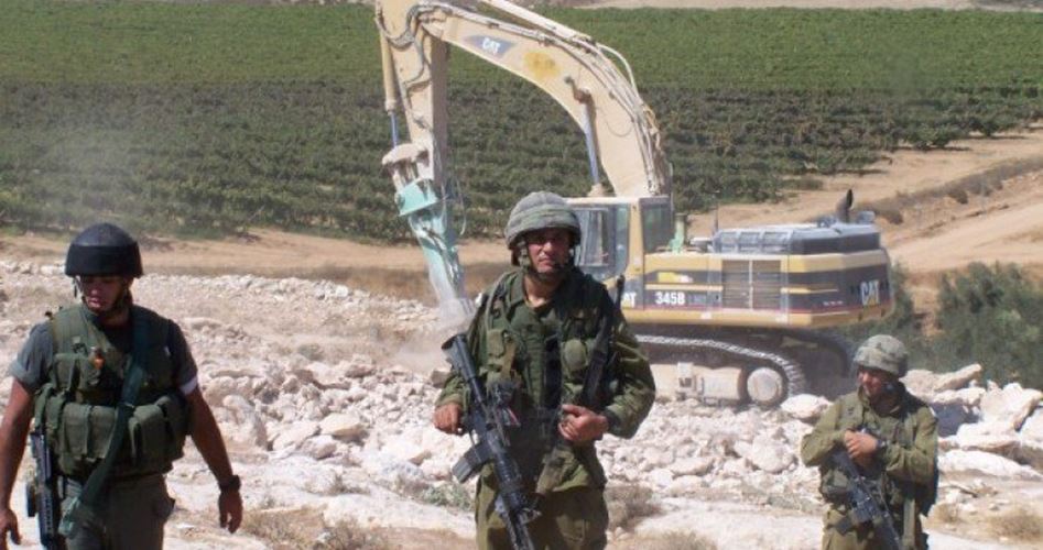 Israeli bulldozers level Palestinian lands near Salfit