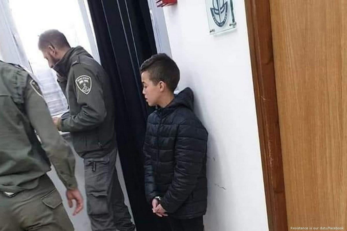 Israel occupation forces arrest 13-year-old Palestinian in the middle of the night