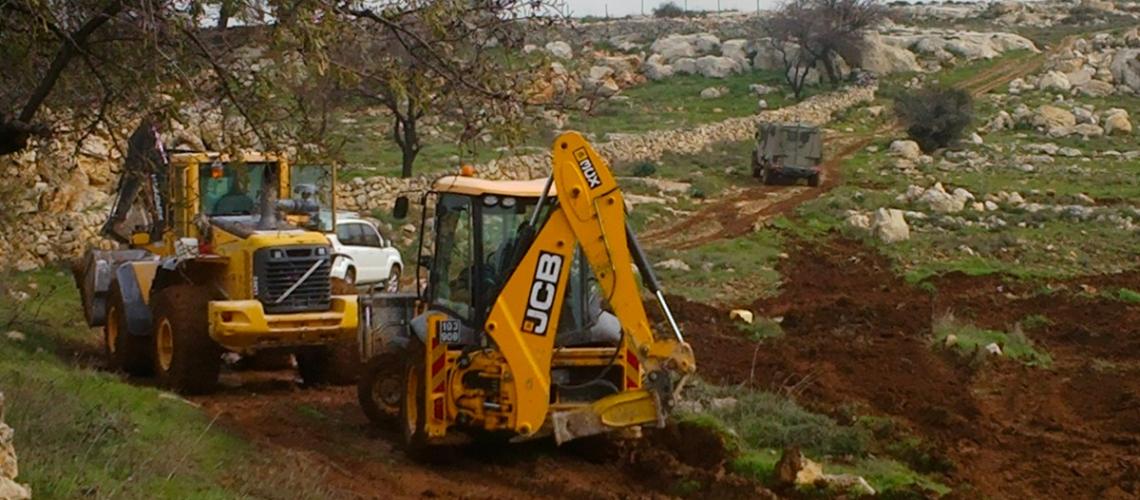 Israeli Jewish settlers uproot Palestinian lands near Nablus