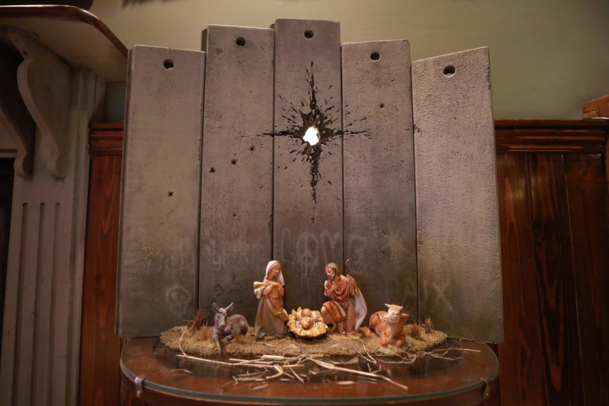 Banksy’s ‘Scar of Bethlehem’ nativity unveiled in West Bank hotel