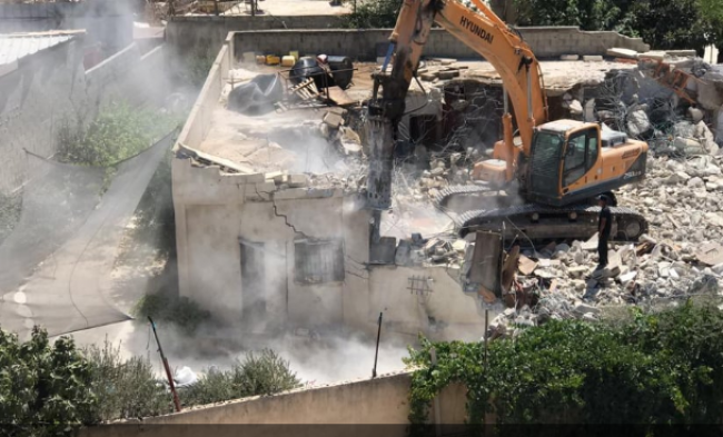 Israeli occupation Army Demolishes A Blacksmith Shop In A Village Near Jerusalem