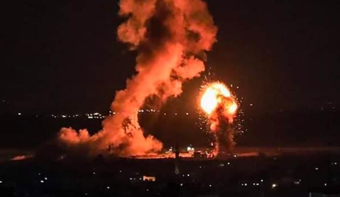 Several injured in the Israeli occupation airstrikes in Gaza Strip