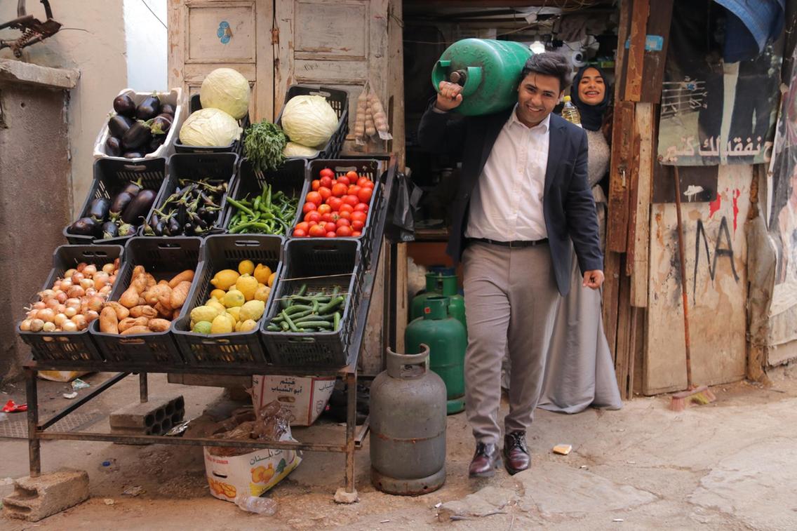 Palestinian couple's refugee camp engagement photos light up social media with love