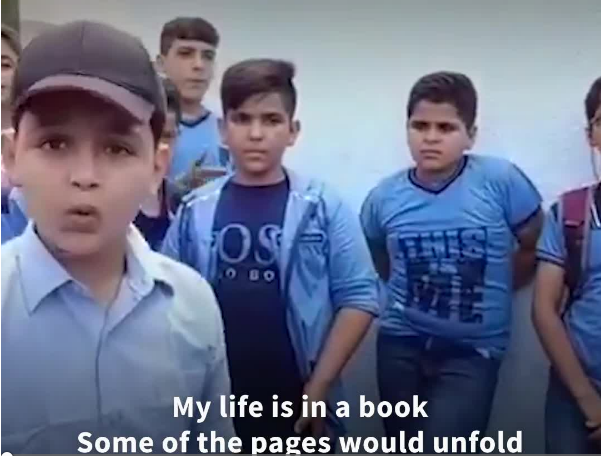 Gaza boy, 11, voices pain through rap