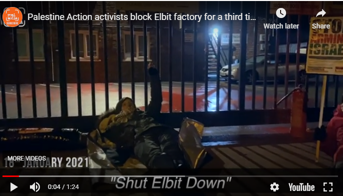 Palestine action activists blockade Elbit weapons factory in the Midlands for a third time | Real Media