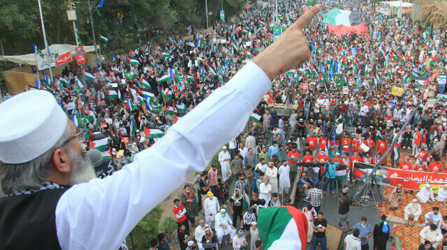 Huge crowds voice solidarity with Palestine in Pakistan's Karachi