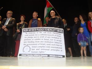 "Irish artists pledge to boycott  "Israel