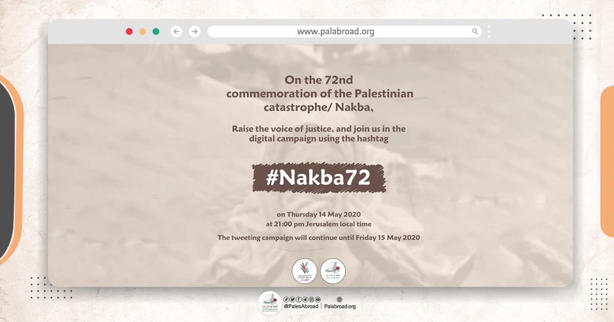 #Nakba72: Great Online Rally of Return
