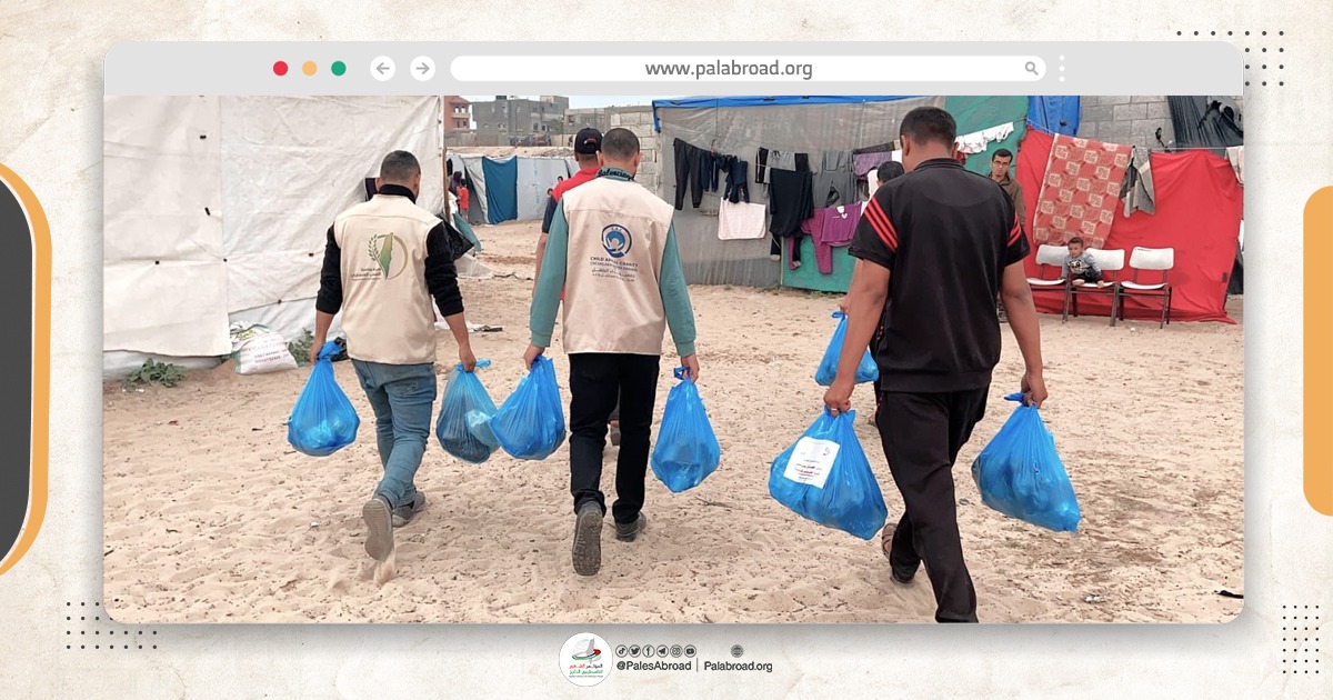 Aid campaign from Burj Al-Shamali for Gaza's displaced