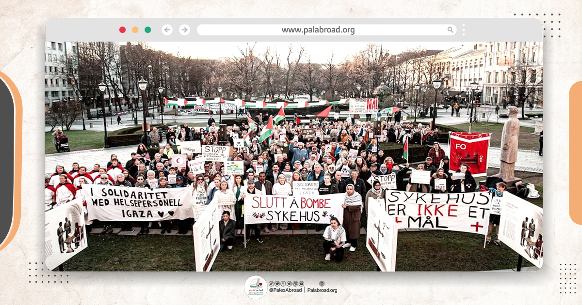 Solidarity stands for Gaza's Health Staff and Hospitals at the Norwegian Parliament
