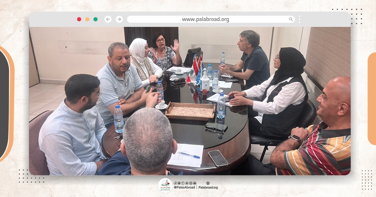 Forum of Organizations and Associations" Meets with the Director of UNRWA in the Sidon area