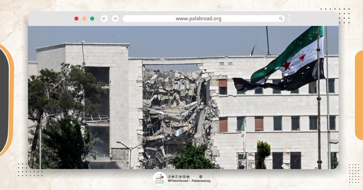 بيان صادر عن المؤتمر الشعبي لفلسطينيي الخارج   حول العدوان المتواصل على سوريا وتغوّل مشروع الهيمنة الصهيونية
