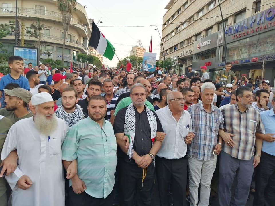 تظاهرة لبنانية فلسطينية حاشدة في صيدا لإسقاط قانون العمل