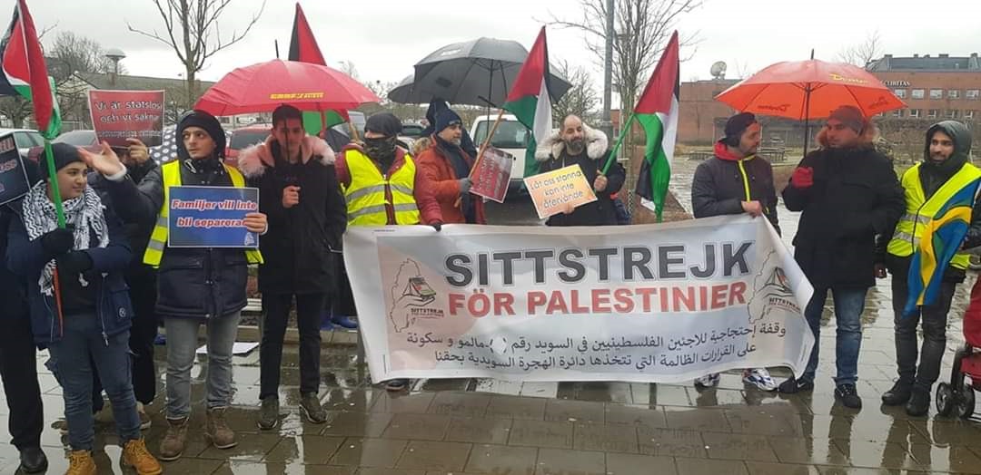 عائلات فلسطينية في السويد تواصل اعتصامها المفتوح وتطالب بحق الإقامة